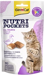 Лакомства за котки GimCat Nutri Pockets - 60 г, с патешко и витамини