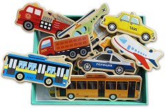 Дървени магнити Превозни средства - Tini Toys — SKC2211
