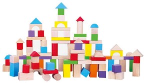 Детски дървен конструктор - Viga Toys - От 100 части — 59697