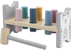 Дървена наковалня с чукче Мече - Viga Toys - От серията PolarB — 44009