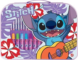 Комплект за рисуване As Company Stitch - 34 части в пластмасово куфарче на тема Лило и Стич — 1023-66232