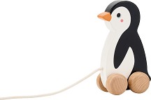 Дървена играчка за дърпане Lelin Toys - Пингвин — L10406