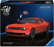 Додж Чаленджър - 3D пъзел от 108 части — Ravensburger 12008036