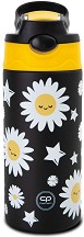 Детска стоманена термо бутилка Bono - Cool Pack - С вместимост 350 ml от серията Daisy Black — Z10817