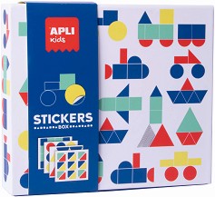 Многократни стикери Картини с геометрия - Apli Kids - Образователен комплект — 18359