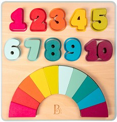 Детски дървен сортер Battat - Числата - от серията B Toys — BX1932