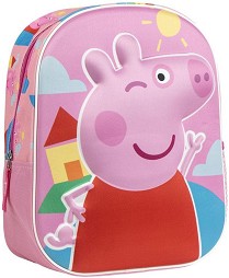 Раница за детска градина - Cerda - С 3D панел на тема Peppa Pig — 2100005869
