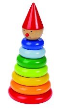 Клоун - Дървена играчка за нареждане — Goki 58928