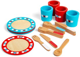 Детски дървени прибори за игра Bigjigs Toys — BJ617