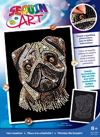 Декорирай сама с пайети Sequin Art - Мопс - Творчески комплекти от серията Blue — 1935