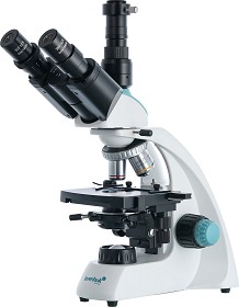 Тринокулярен микроскоп Levenhuk D400T - С увеличение 40 - 1000x, микроскопски проби и аксесоари