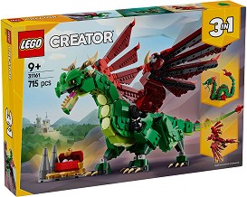 LEGO Creator - Средновековен дракон 3 в 1 - Детски конструктор — 31161