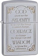 Ветроустойчива запалка Zippo Serenity Prayer