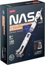 Ракета Apollo Saturn V - 3D пъзел от 136 части
