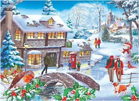 Зимна разходка - Пъзел от колекцията Big 500 на Нийл Бари — The House of Puzzles HP0759