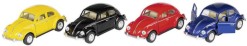Метална количка VW Beetle 1967 - Goki - С отварящи се врати и pull-back механизъм — 12060