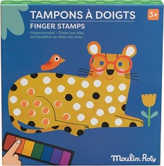Оцвети картини с пръсти - Moulin Roty - Творчески комплект от серията Les Toupitis — 679603