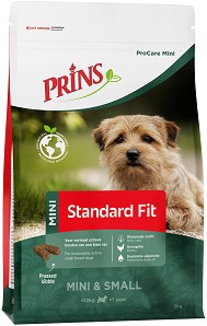 Натурална студено пресована суха храна за кучета Prins Standard Fit — 3 кг, с пилешко и пуешко, от серията ProCare Mini, в зряла възраст