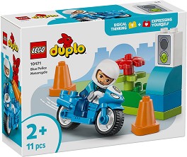 LEGO Duplo - Син полицейски мотоциклет - Детски конструктор — 10471