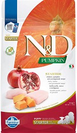Суха храна за кучета N&D Dog Starter Puppy — 0,8 кг, с пилешко, тиква и нар, от серията Pumpkin, за всички породи, от 0 до 2 месеца