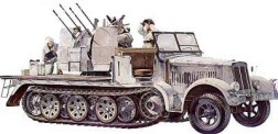 Военен полуверижен камион - German 8T Half Track Sdkfz 7/1 - Сглобяем модел — Tamiya 35050