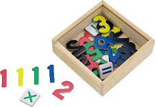 Дървени магнити Числа и знаци - Viga Toys — 50325