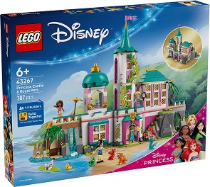 LEGO Принцесите на Дисни - Замъкът на принцесите и кралските домашни любимци - Детски конструктор — 43267