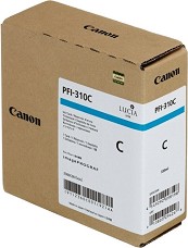 Касета с мастило за принтер Canon PFI-310 Cyan - 330 ml