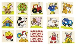 Фермерски живот - Дървена мемо игра — Goki 56890