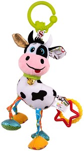 Играчка за закачане BaliBazoo Cow Ceaser - С вибрация