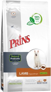 Натурална суха храна за кучета с чувствителна кожа и козина Prins Hypoallergenic — 15 кг, с агнешко, от серията ProCare Protection, над 1 година