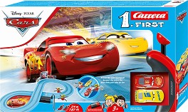 Писта за колички с дистанционни Race of Friends - Carrera - С 2 колички със светлини на тема Колите — 20063037