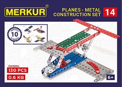 Метален конструктор Самолет 10 в 1 - Merkur - 119 части — 1549_014