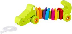 Дървена играчка за дърпане Крокодил - Orange Tree Toys - От серията Animals Collection — OTT09352
