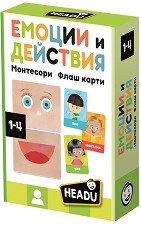 Флаш карти - Емоции и действия - Образователна игра от серията Методът Монтесори — Headu