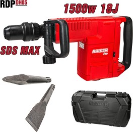 Електрически къртач Raider RDP-DH05 - С куфар и аксесоари от серията Pro