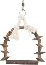 Дървена люлка за малки и средни птици Trixie Arch Swing — 15 × 20 см, 15 × 20 и 22 × 29 см
