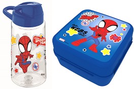 Детски комплект за храна Spidey - С вместимост на бутилката 500 ml, на тема Спайдърмен