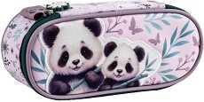 Овален ученически несесер Derform - С 1 отделение от серията Panda — 712388
