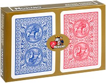 Карти за бридж пластик - Bridge Ramino Golden Trophy - Комплект от 2 тестета — Modiano