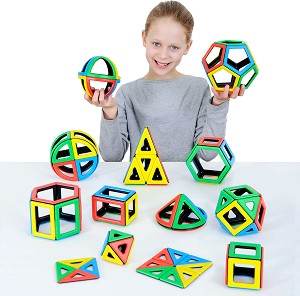 Магнитен конструктор Polydron - Математически комплект — 50-7000
