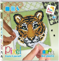 Мозайка с пиксели Тигър - Pixelhobby - Творчески комплект — 44036