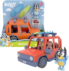 Фигурка на Блуи със семеен автомобил - Moose Toys - На тема Bluey — BLY03000