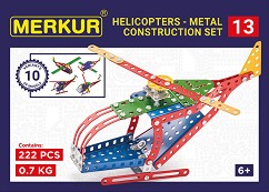 Метален конструктор Хеликоптер 10 в 1 - Merkur - 222 части — 2010_013