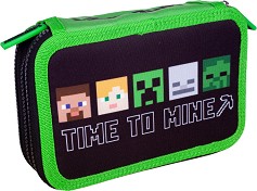 Ученически несесер - Astra S.A. - С 3 отделения на тема Minecraft