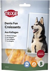 Дентални лакомства за кучета Trixie Croissants - 80 г, от колаген с пилешко, от серията Denta Fun