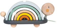 Дървена низанка за дърпане Костенурка - Janod - От серията Sweet Cocoon — J04405
