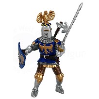 Фигурка на рицар в синьо с шлем Papo - Фигура от серията Рицари — 39362