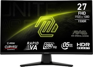  MSI MAG 274CXF - 27", Rapid VA, 280 Hz, 16:9, 1920 x 1080, 0.5 ms, 2 x HDMI, DisplayPort, AMD FreeSync Premium - 