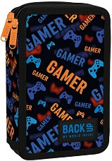 Несесер с ученически пособия - С 2 отделения от серията Game Pad — BackUp 710162